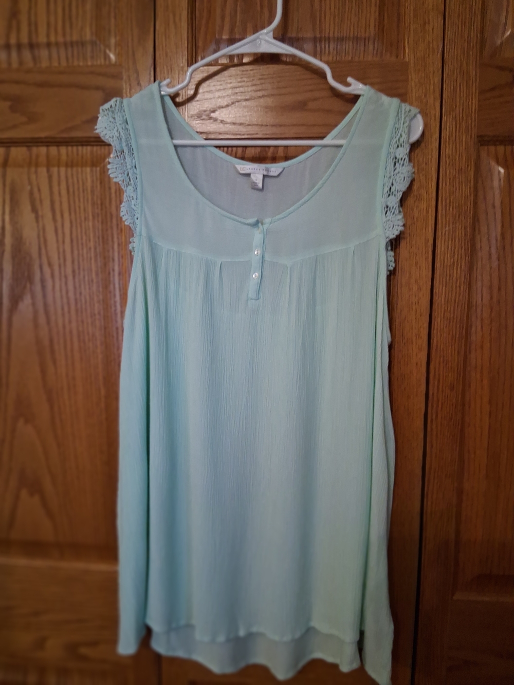 LC Lauren Conrad Mint Green Scoop Neck Tunic